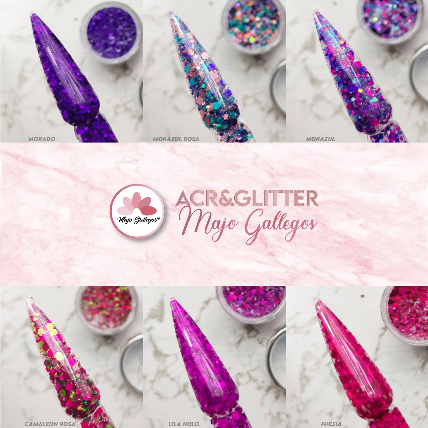 GAMA ACRIGLITTER MORADOS