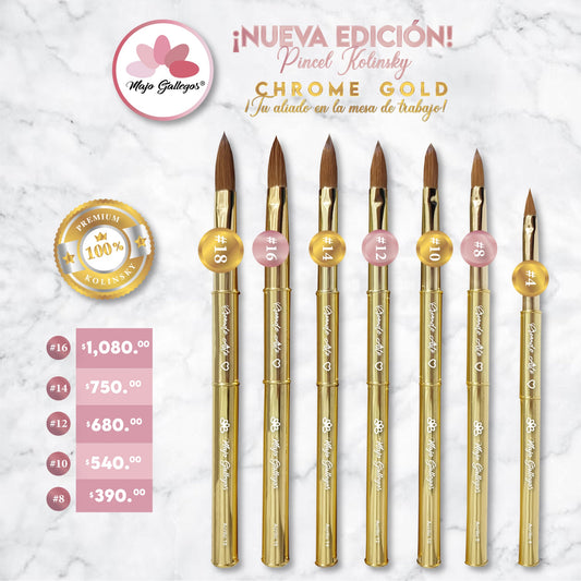 PINCEL KOLINSKY CHROME GOLD MAJO GALLEGOS