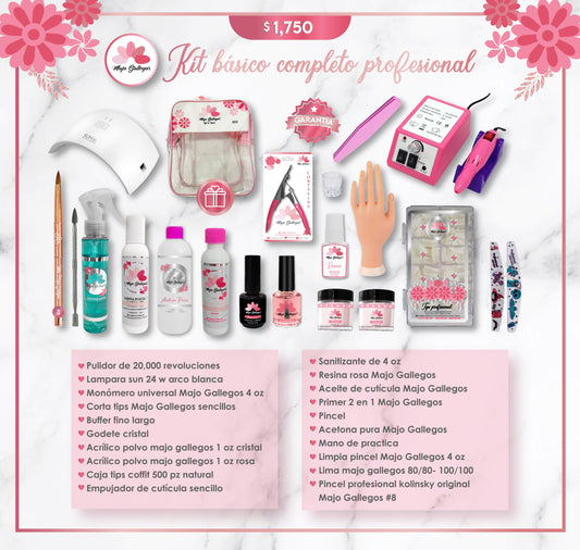 KIT BASICO COMPLETO PROFESIONAL DE UÑAS